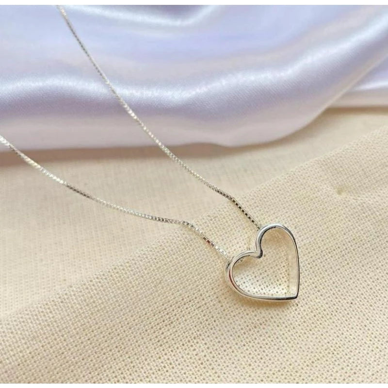 Collar Corazón Calado Plata 925 - Sienna Collares