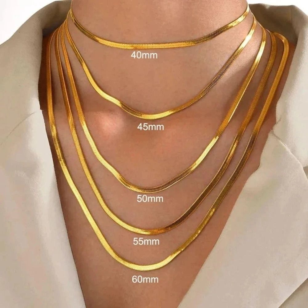 ▪︎ Collar Cadena Serpiente Minimal en Acero Inoxidable