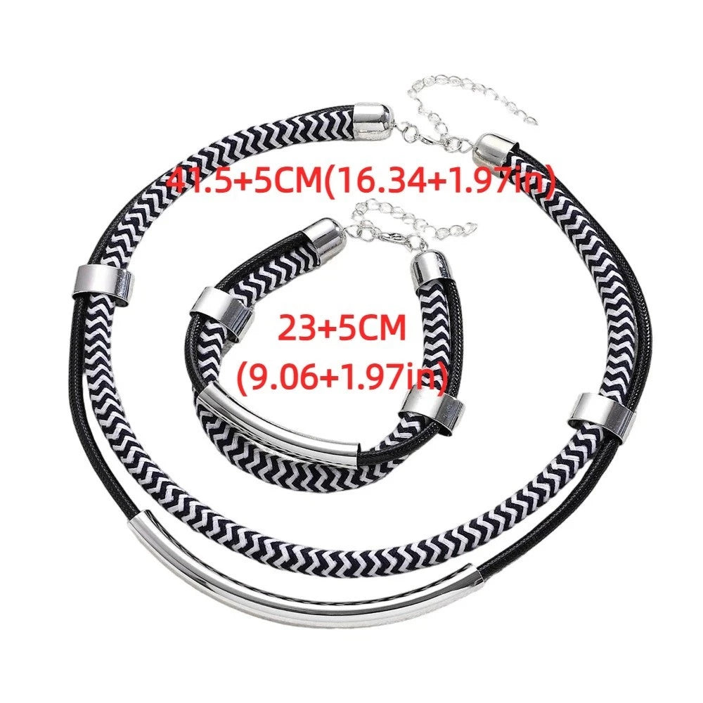 ▪︎ Set Collar y Pulsera Tubular Urban Luxe
