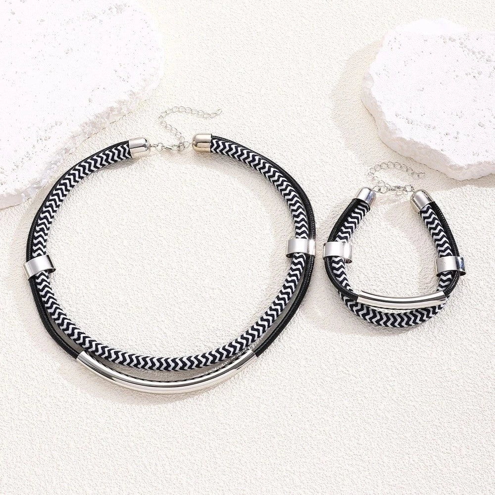 ▪︎ Set Collar y Pulsera Tubular Urban Luxe