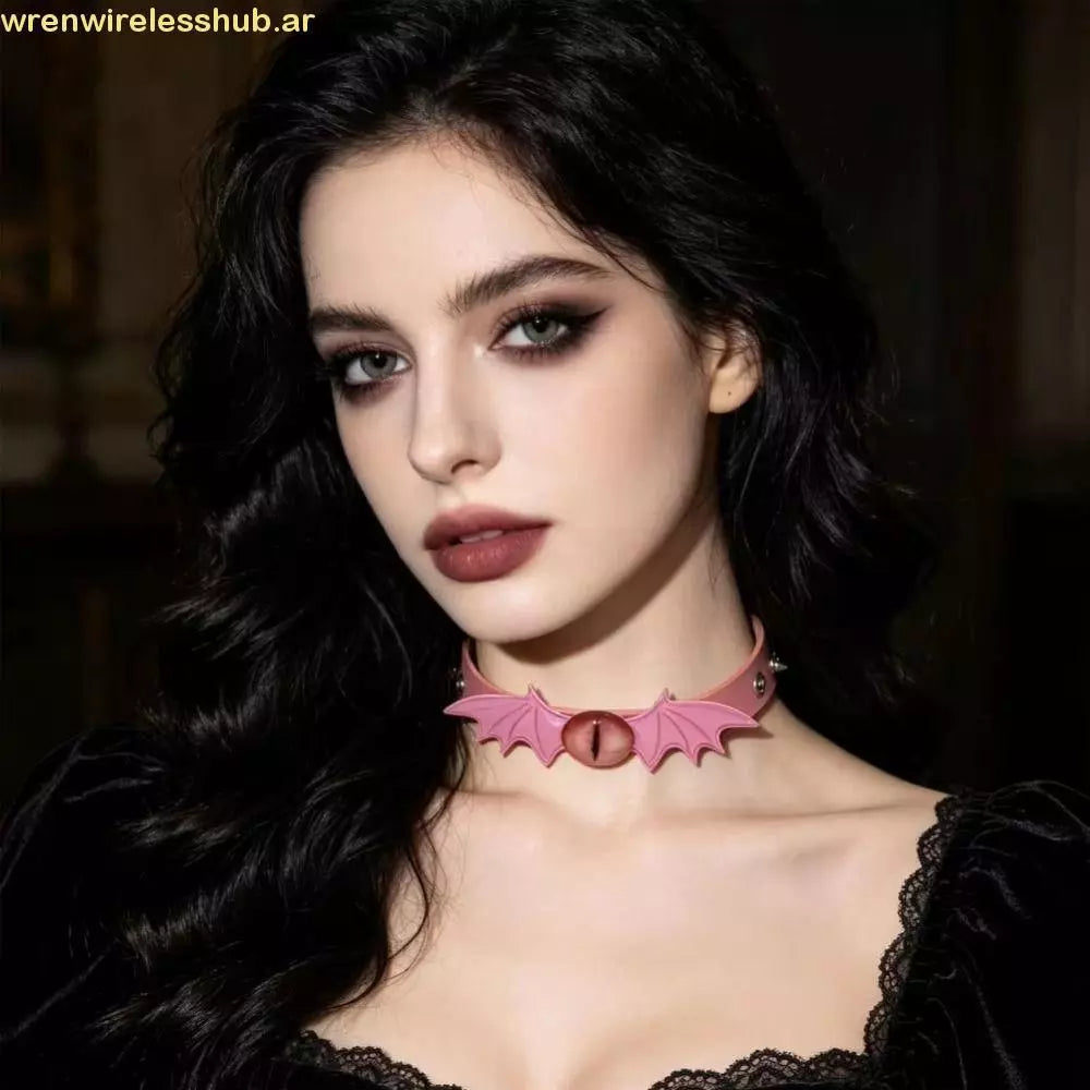 Gargantilla Gótica de Cuero Noir - Sienna Collares