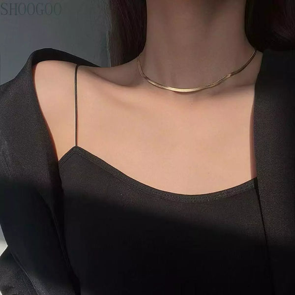Collar Cadena Serpiente Minimal en Acero Inoxidable - Sienna Collares