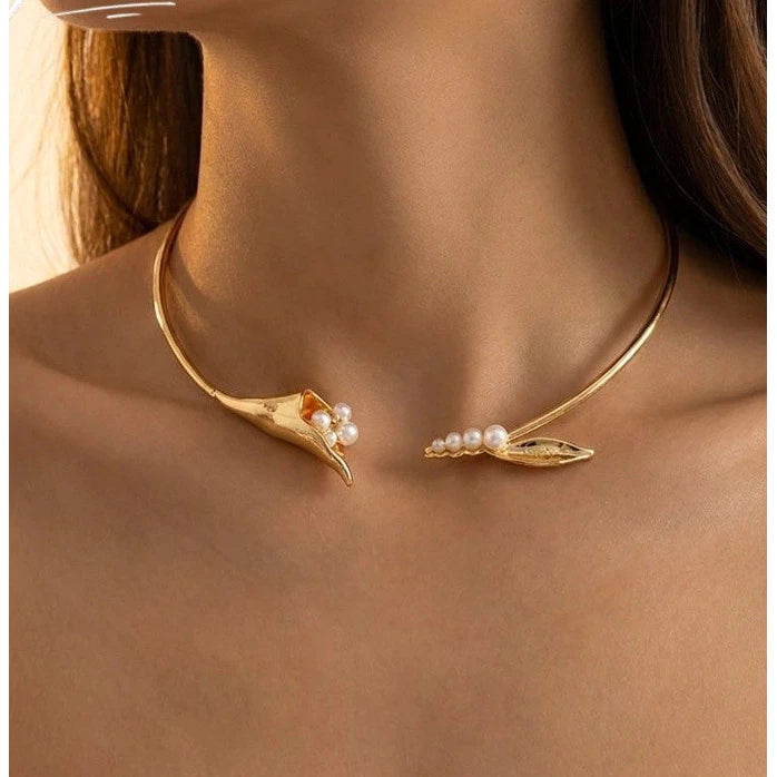 Collar Flor de Perla Vintage Y2K - Sienna Collares