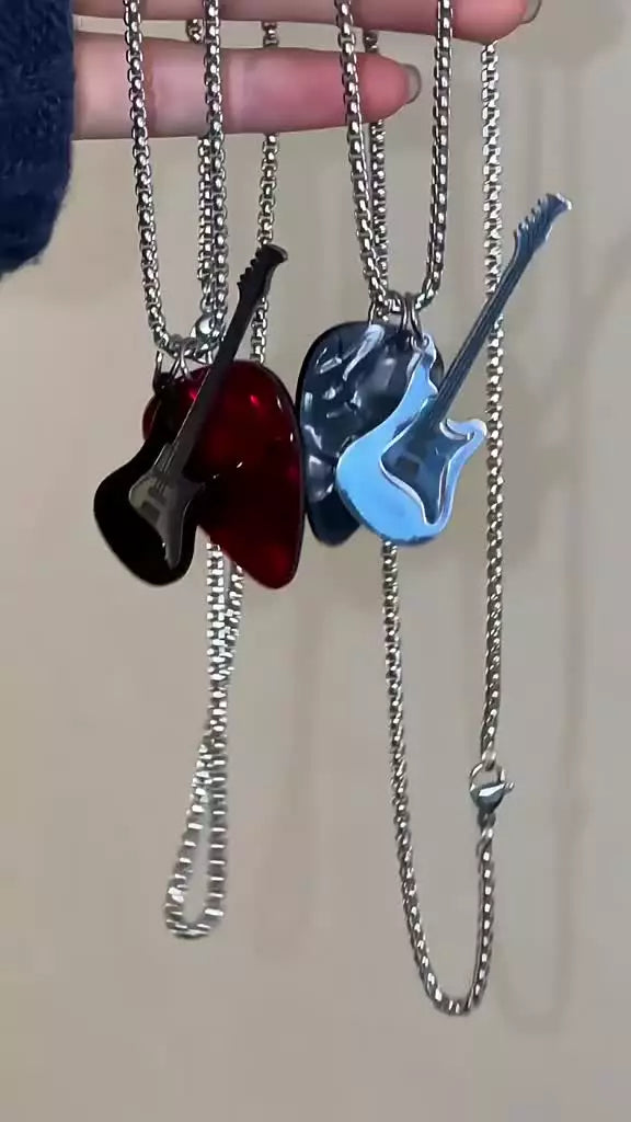 Collar Púa de Guitarra en Acero Inoxidable - Sienna Collares