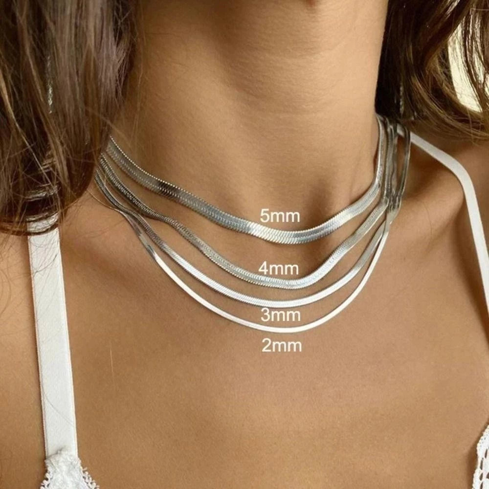 ▪︎ Collar Cadena Serpiente Minimal en Acero Inoxidable