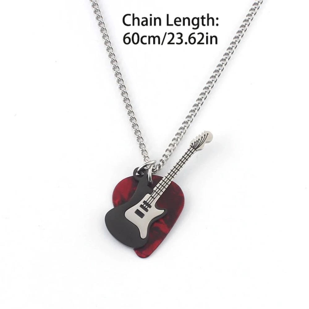 ▪︎ Collar Púa de Guitarra en Acero Inoxidable