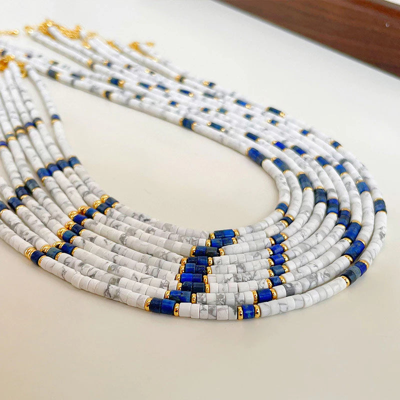 ▪︎ Collar Piedra Natural Textura Vintage