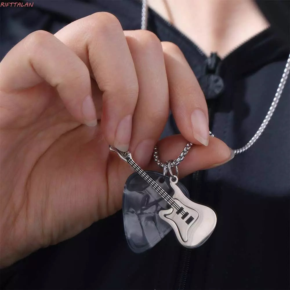 ▪︎ Collar Púa de Guitarra en Acero Inoxidable