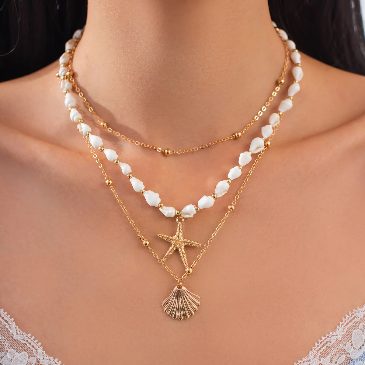 ▪︎ Set de 3 Collares Mar & Conchas Boho